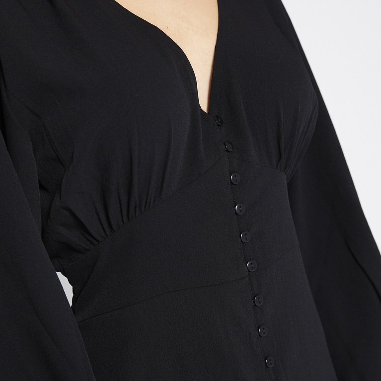 Button down dress "Gabrielle" Black